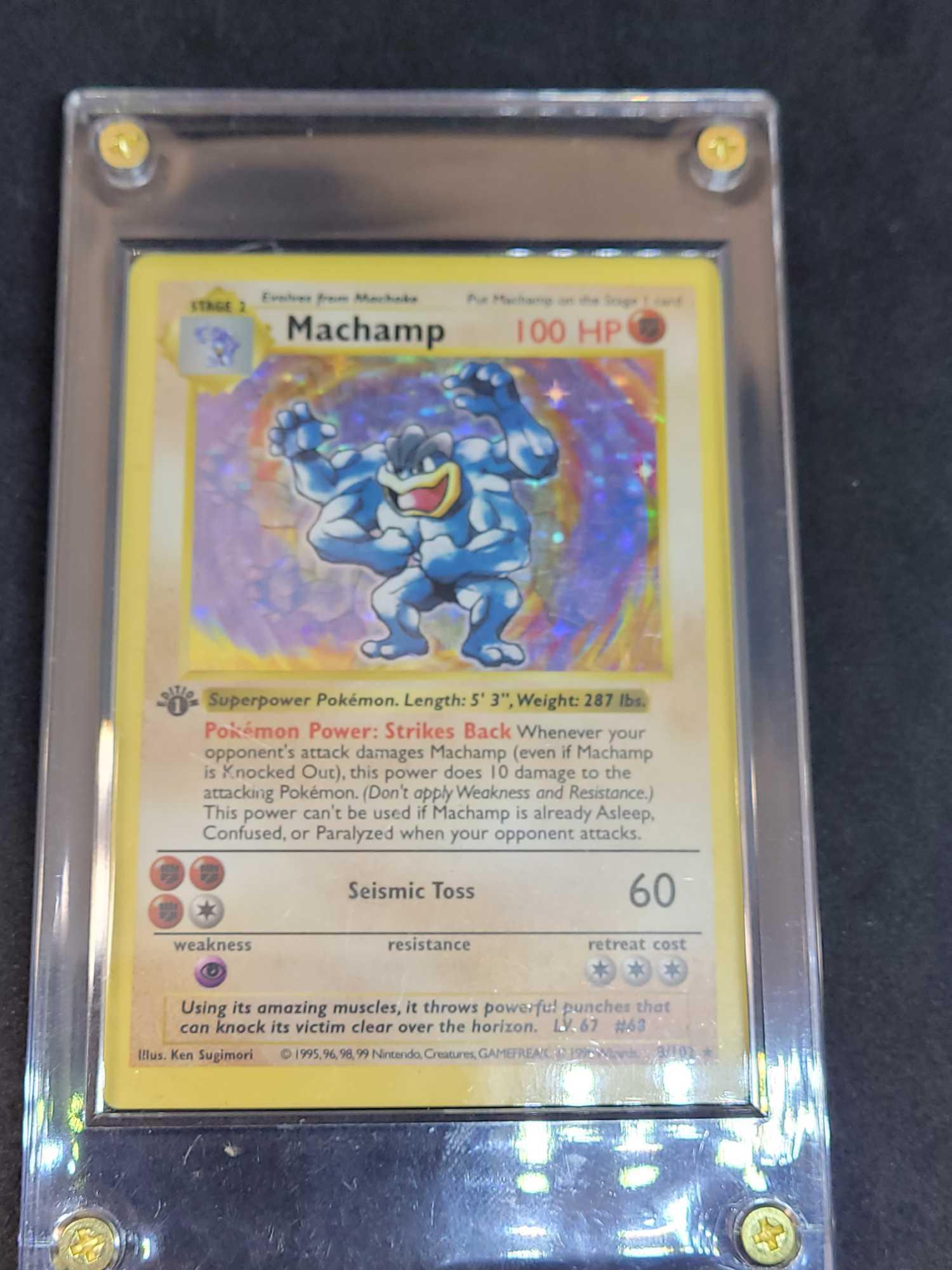 Pokemon cards 1st edition Machamp's 1 shadowless