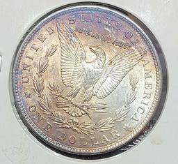 2 1898-P Rainbow tone Morgan silver dollar