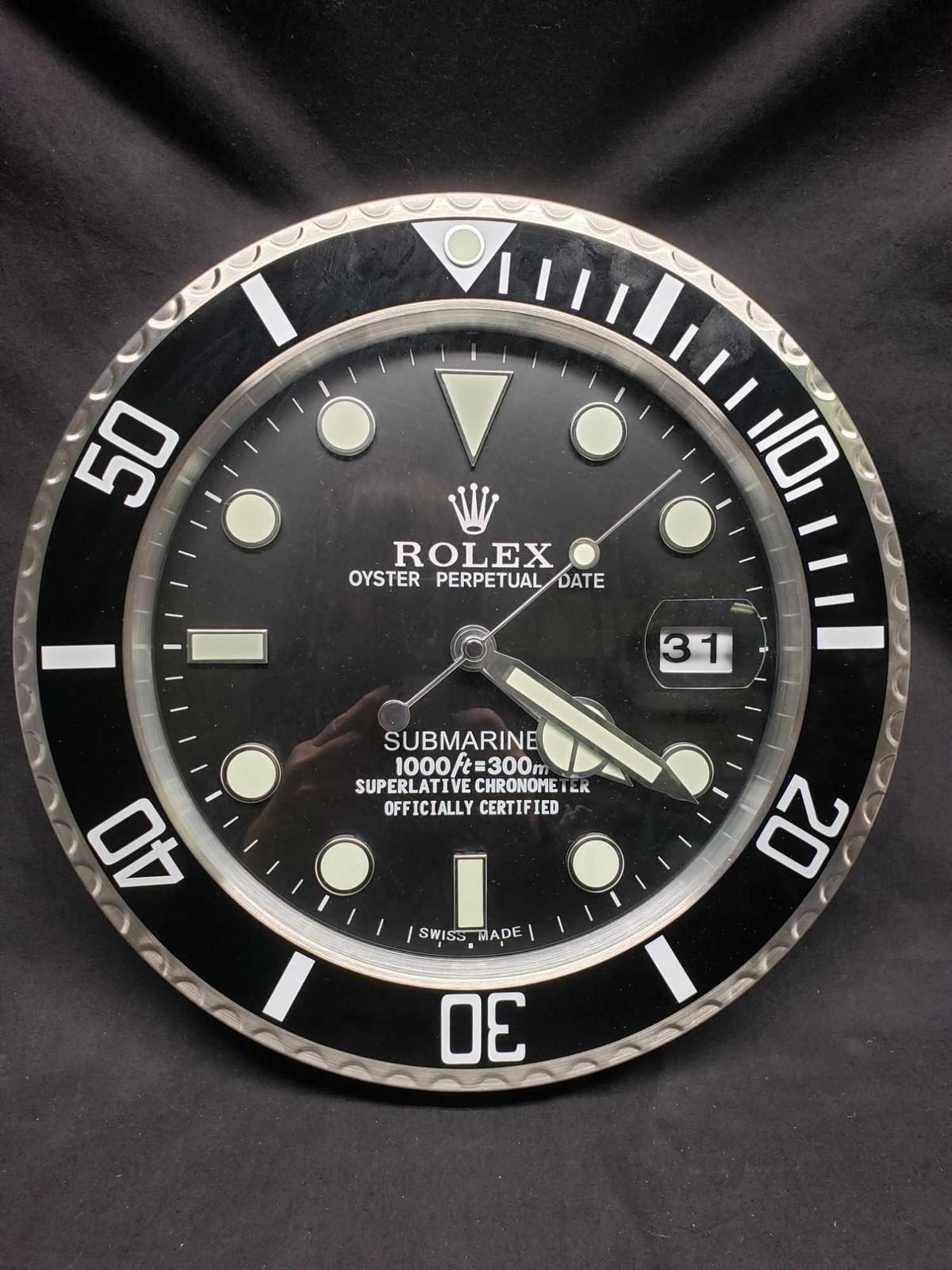 Rolex Dealer Display Electric Wall Clock