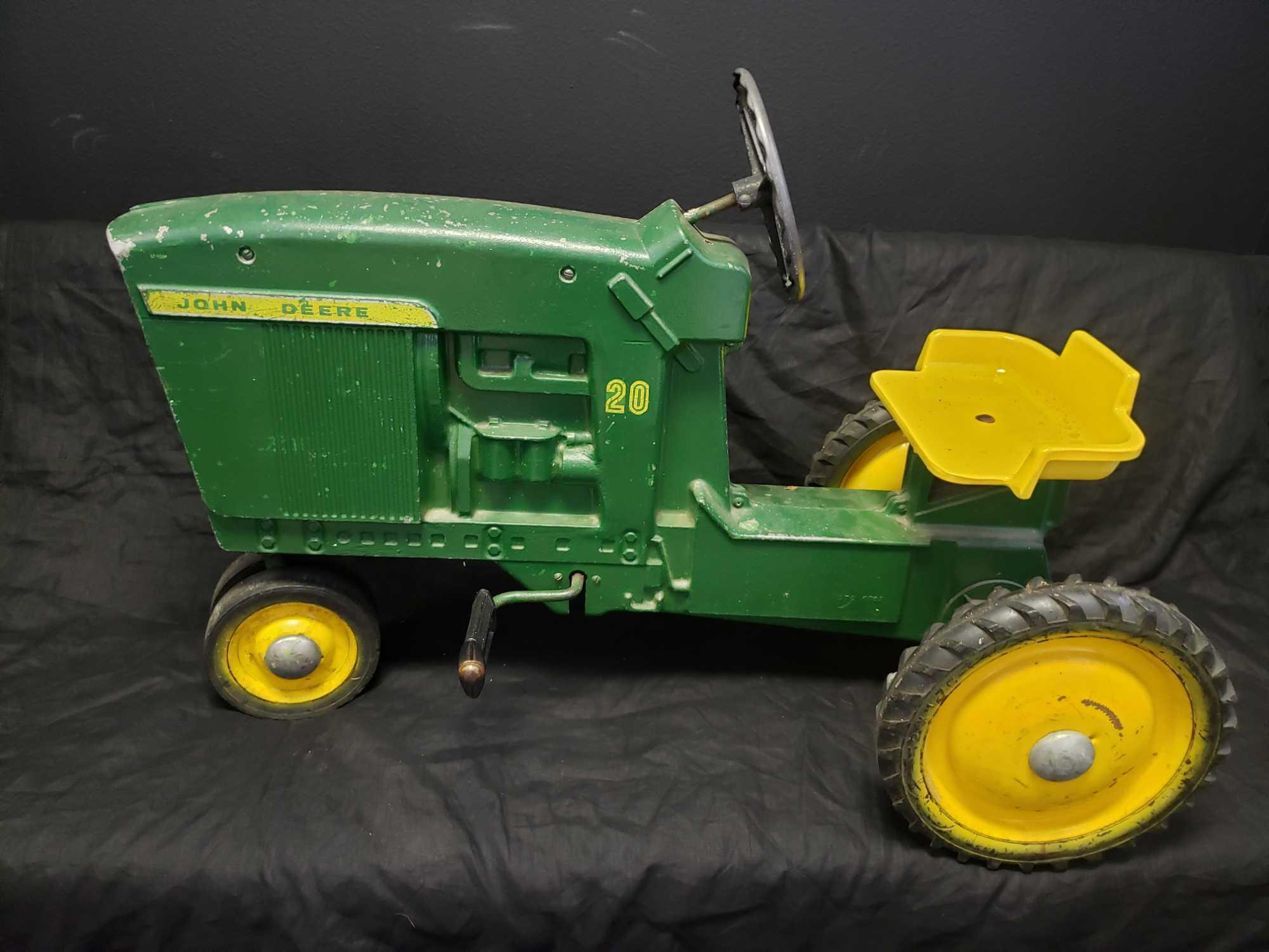 Vintage John Deere Childs Tractor 24 x 40 in