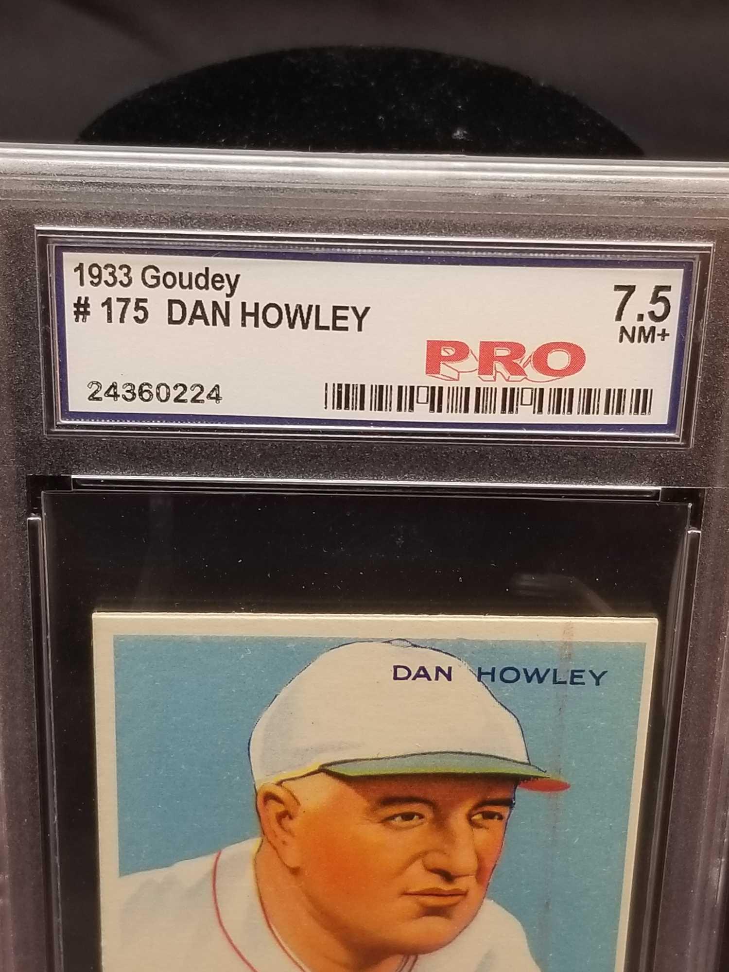 1933 Goudey Blue PSA #175 Dan Howley NM+7.5