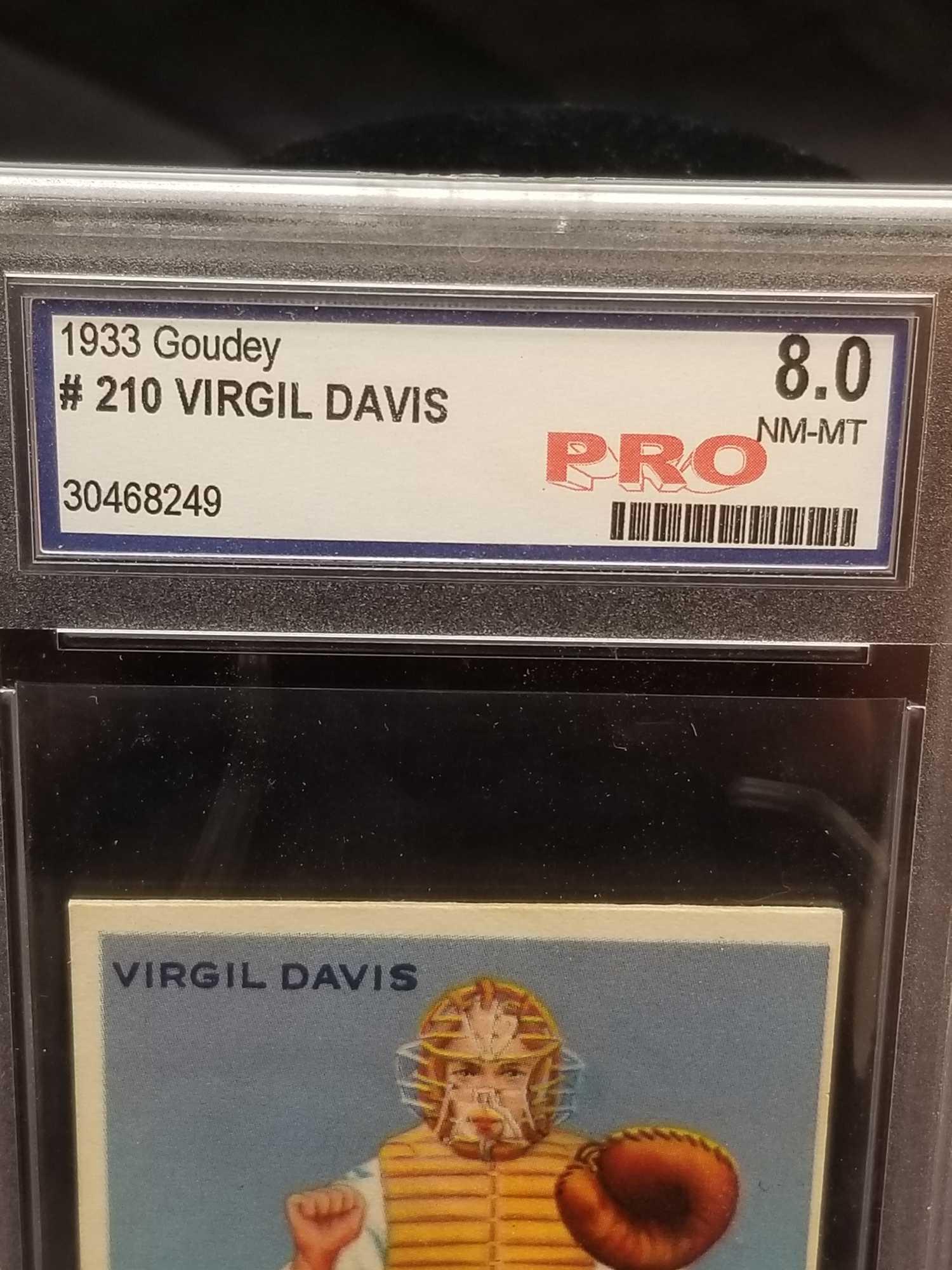 1933 Goudey Blue PSA #210 Virgil Davis NM-MT8