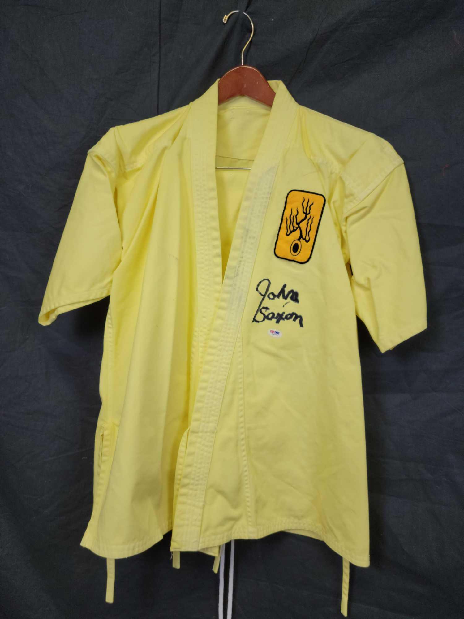 1973 Enter the Dragon w John Saxon & Bruce Lee. Original GI Signed w COA PSA DNA #W40770