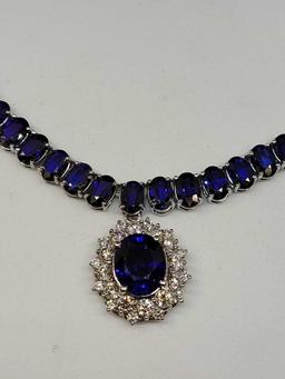 Ben Bridge 14kt white gold Sapphire & Diamond necklace