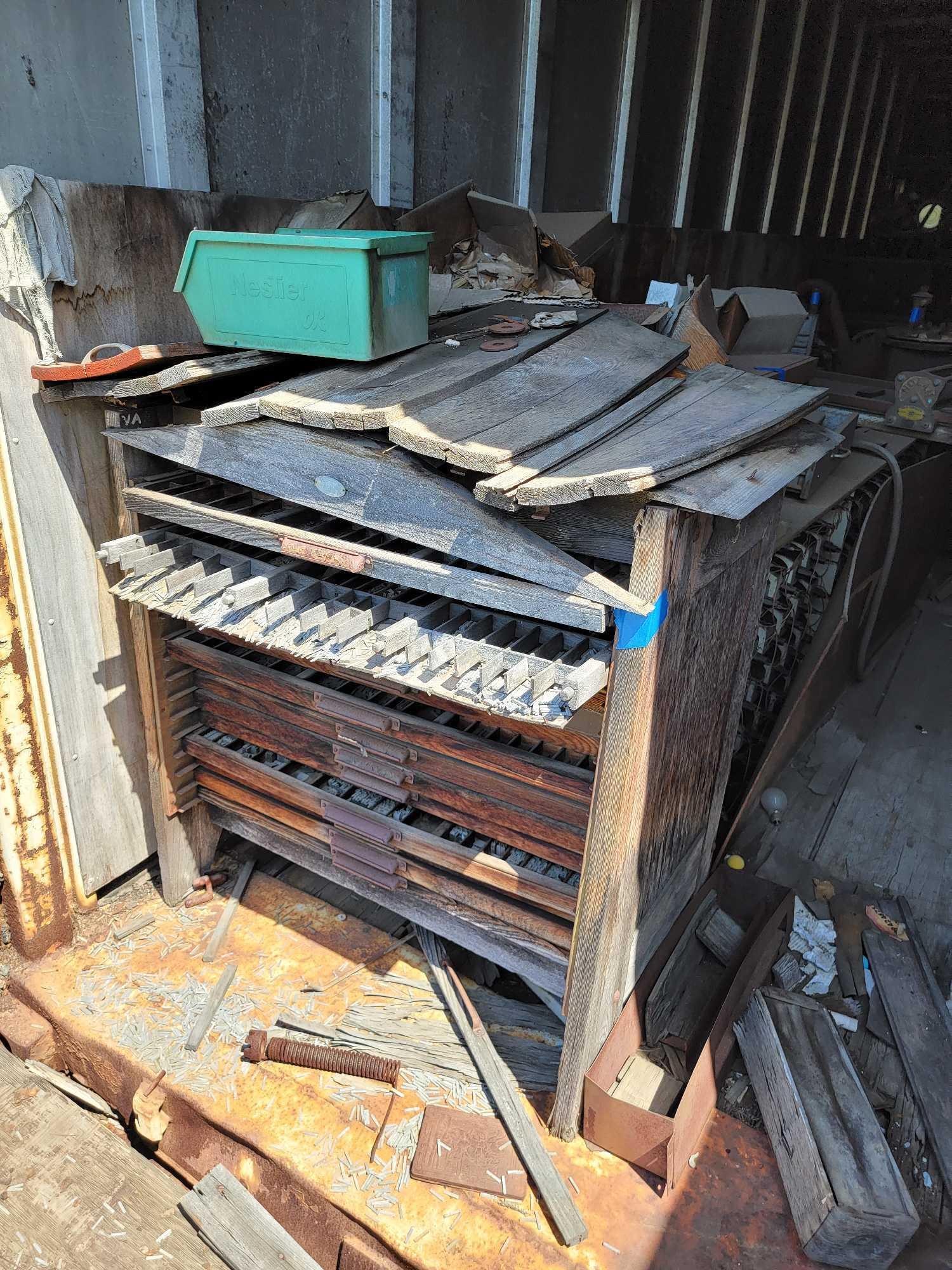 Cabinet Shelving Full of Hardware Number Letter type