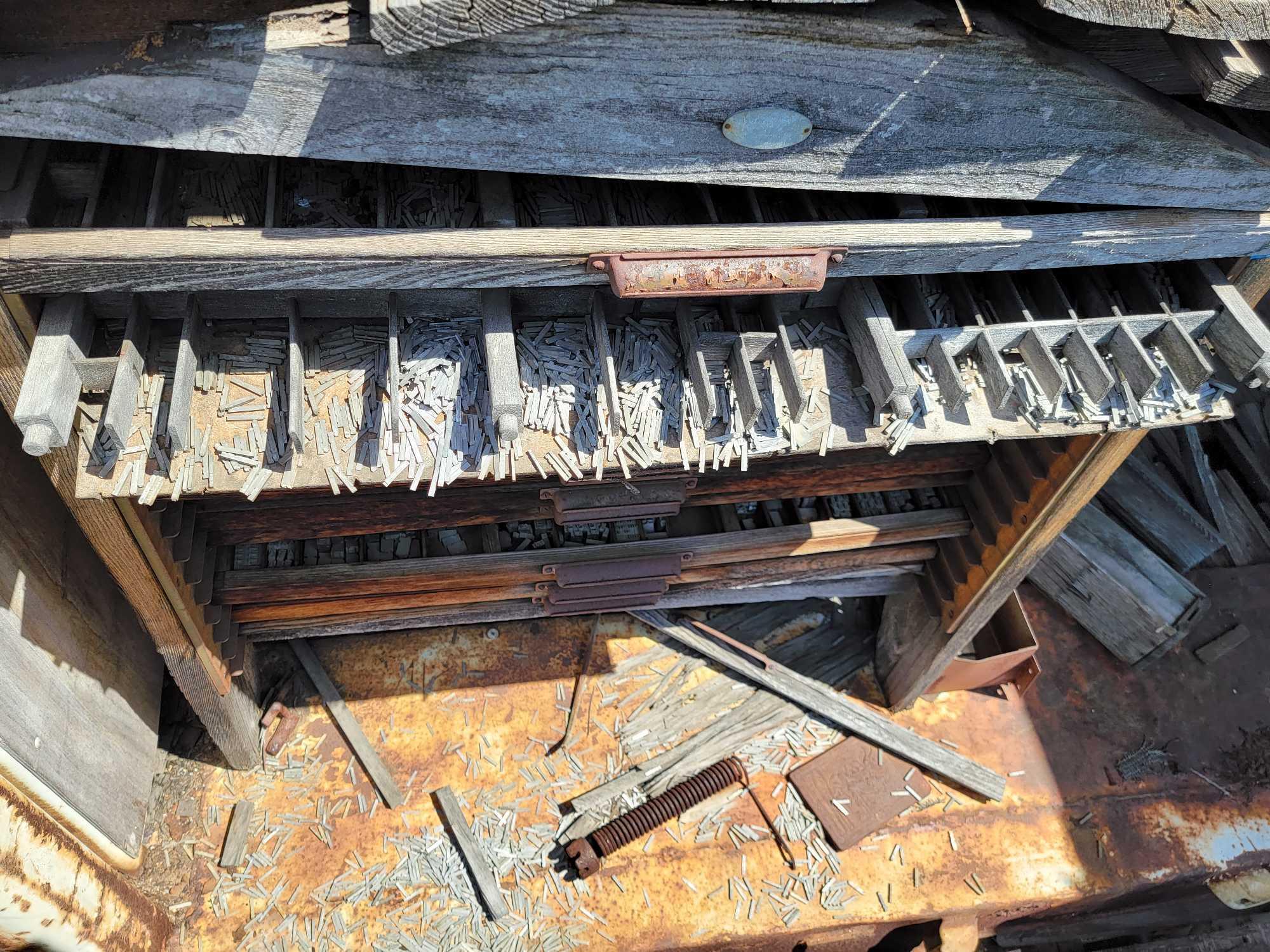 Cabinet Shelving Full of Hardware Number Letter type