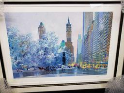 Alexander Chen Central Park S and Center Drive Seriolithograph color on paper. Signed w COA