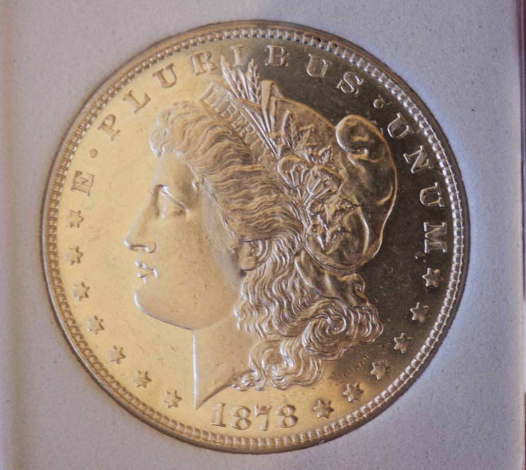 Morgan silver dollar 1878 7/8tf gem proof deep cameo dmpl monster huge rare find