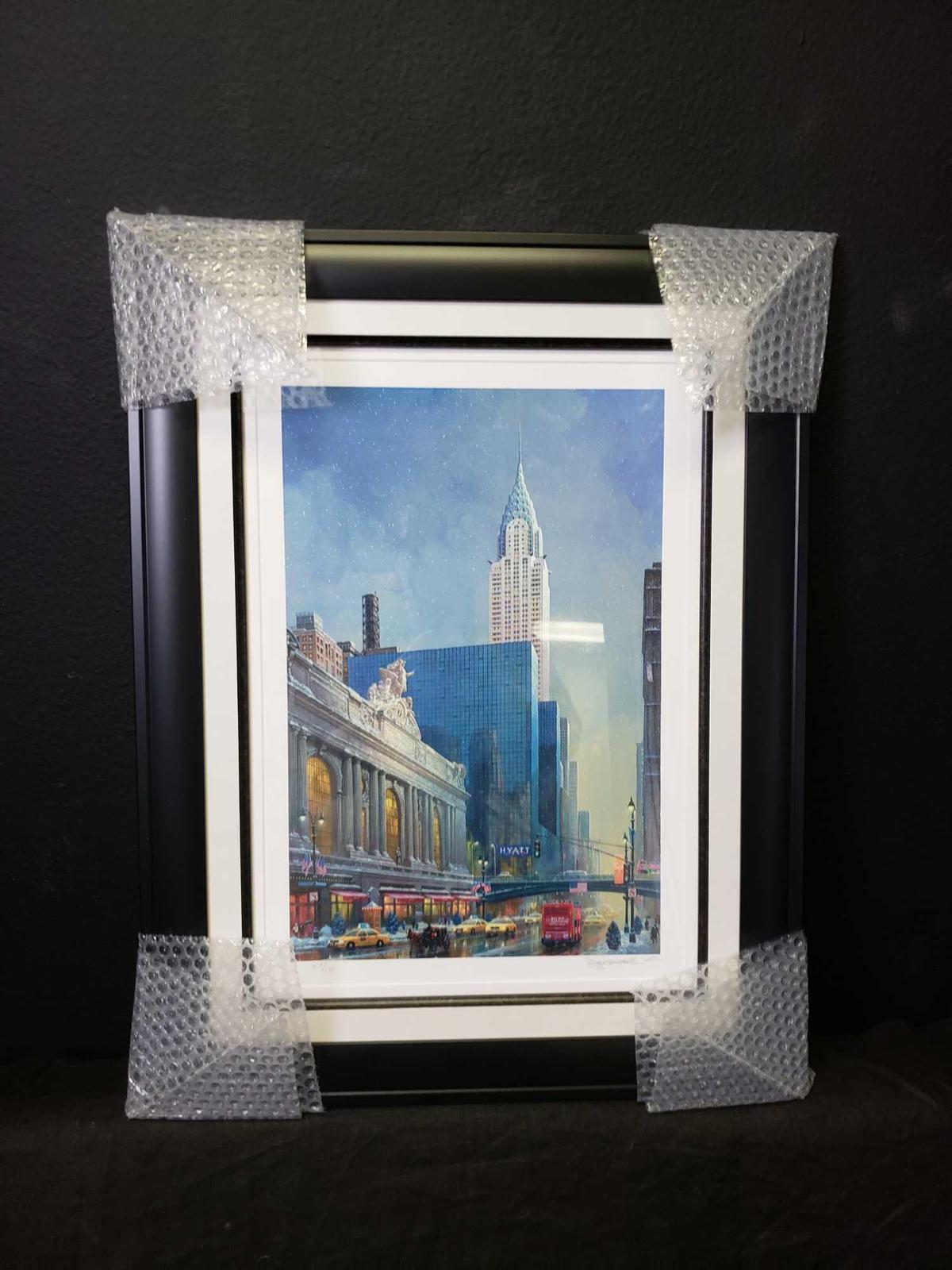 2014 Alexander Chen. Chrysler Building Seriolithograph color on paper. COA & Appraisal Signed