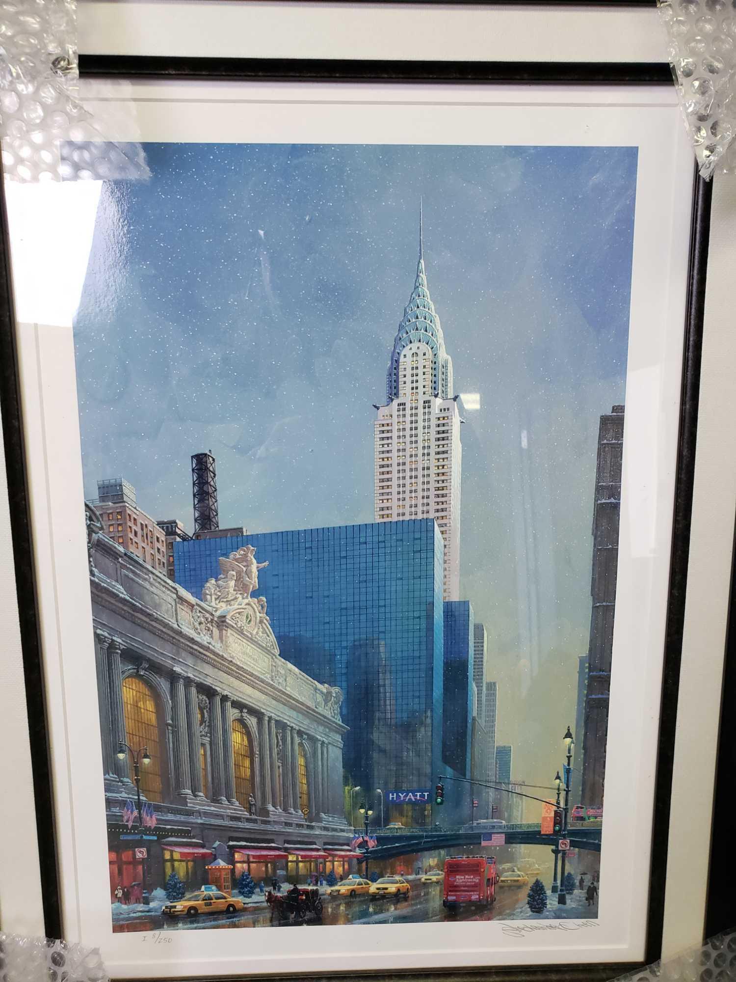 2014 Alexander Chen. Chrysler Building Seriolithograph color on paper. COA & Appraisal Signed