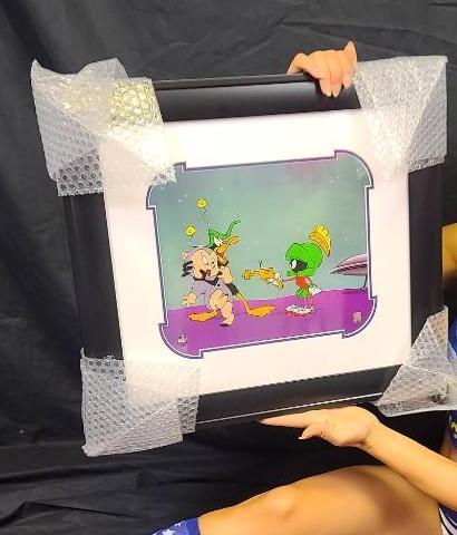 2016 Animation Art. Duck Dodgers Sericel w Color Background COA & Appraisal