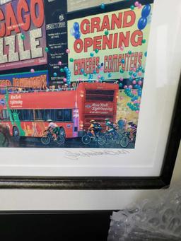 2014 Alexander Chen. Times Square South Seriolithograph color on paper. COA & Appraisal. Signed