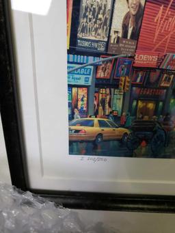2014 Alexander Chen. Times Square South Seriolithograph color on paper. COA & Appraisal. Signed