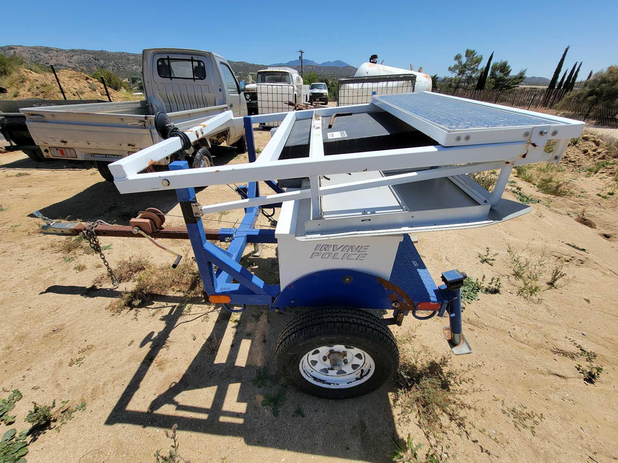 2006 Patriot Energy Services 9ft Long Speed Awareness Sign Solar Utility Trailer sold for parts only