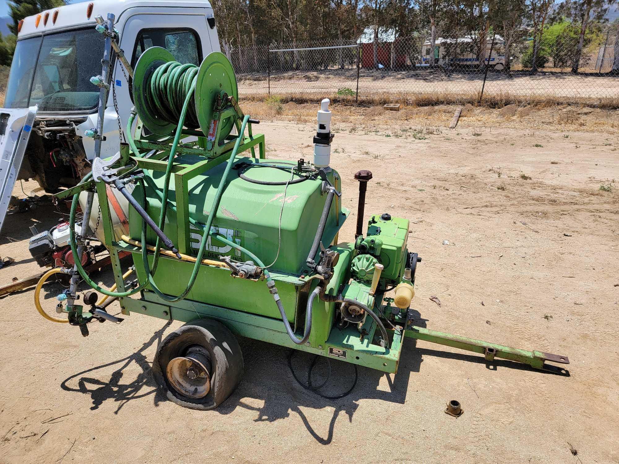 SDI Tow Behind Sprayer Machine Model 100D14-5K sold for parts only