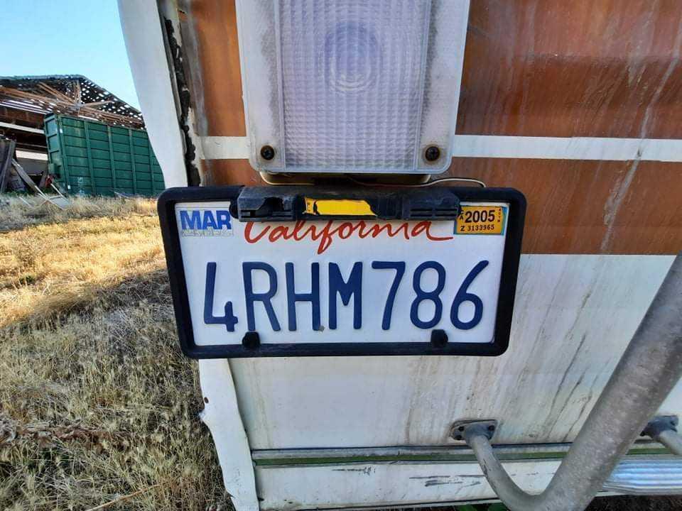 Brave Ford Winnebago RV License Plate 4RHM786 sold for parts only