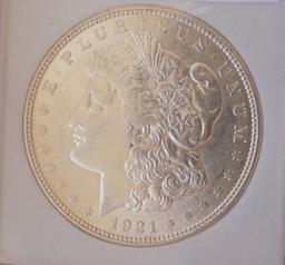 Morgan silver dollar 1921 D Gem BU Frosty white Premium better Date