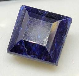 Blue Square cut Sapphire 10.42ct gemstone