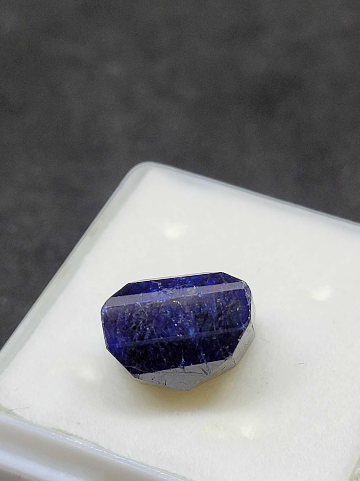 Blue Square cut Sapphire 10.42ct gemstone