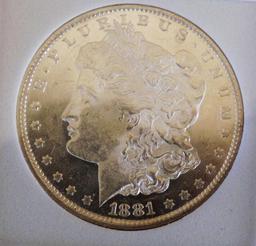 Morgan silver dollar 1881 O Frosty blazing gem bu dmpl glassy rare find MS++++