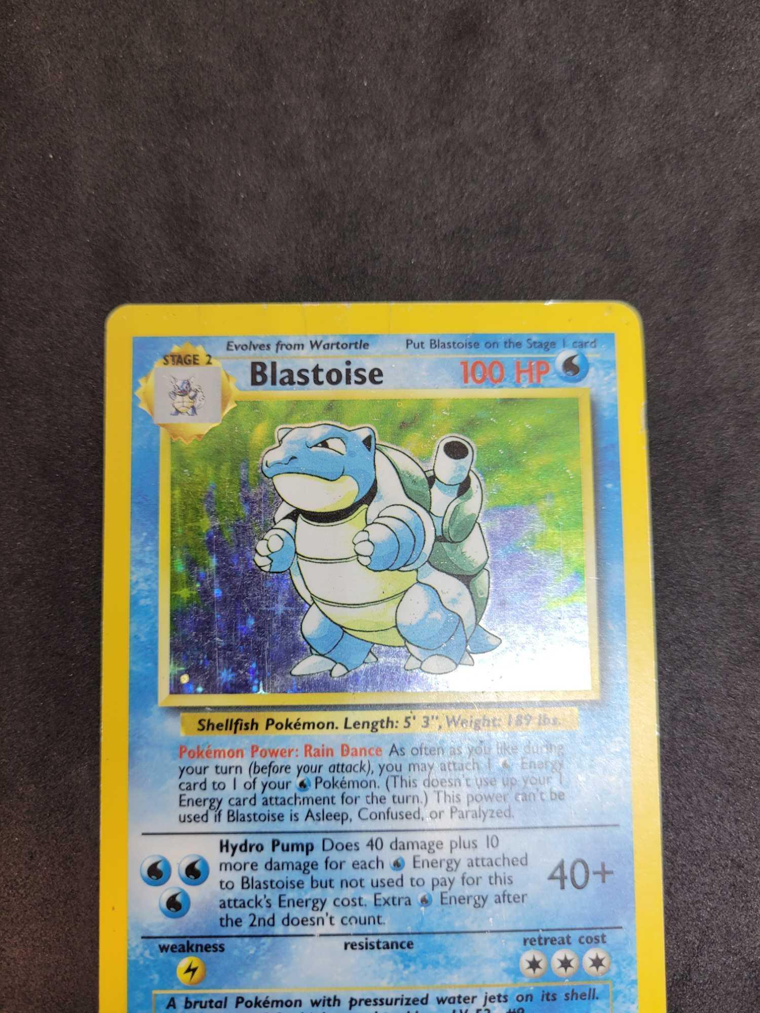 Pokemon card base set Holo Blastoise WOTC