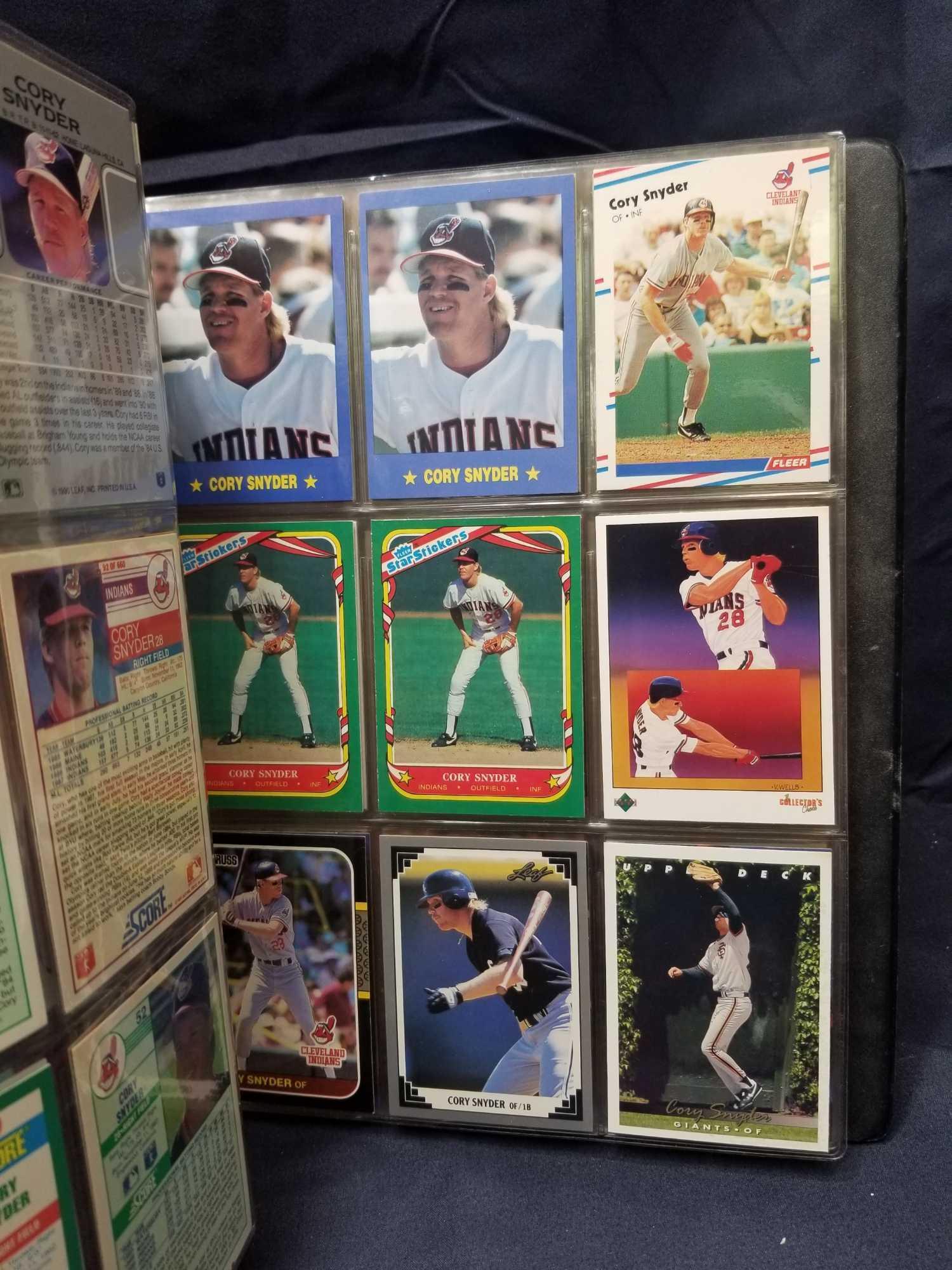 Binder Full of Baseball Cards