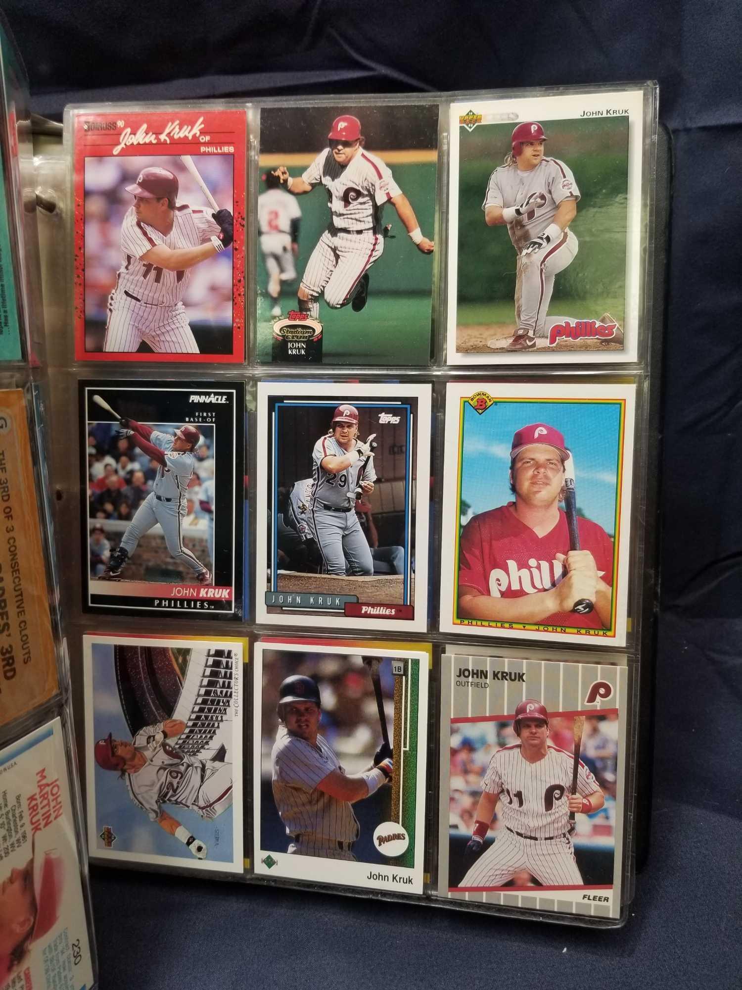 Binder Full of Baseball Cards