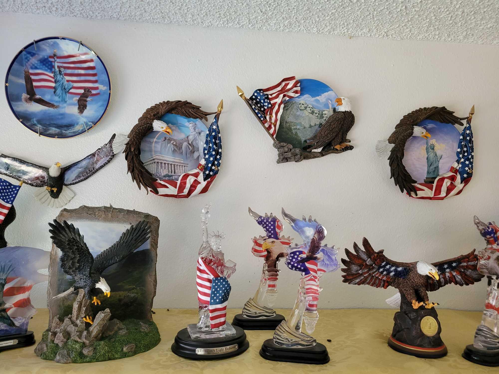 Bradford Exchange Spirit of Independence American Eagles Bookends plated and more
