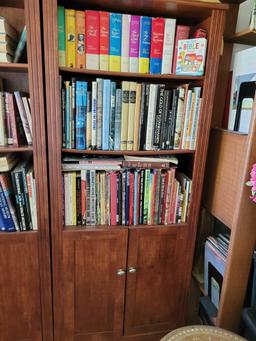 Bookshelf with books