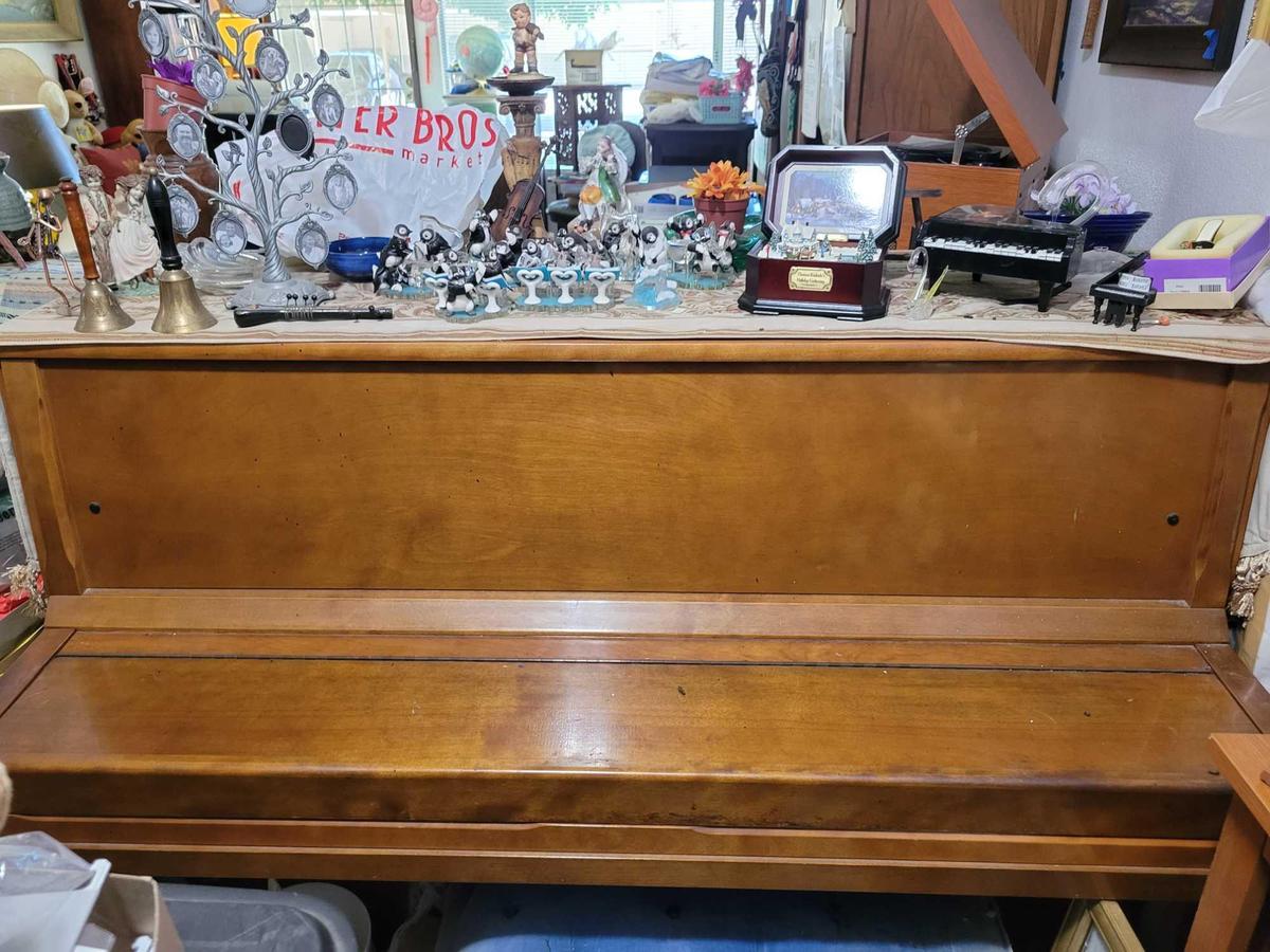 Zimmering & Sons upright Piano and contents on top not including stater bros bag item