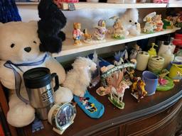 Stuffed animals Cherished Teddies knick knacks and more.