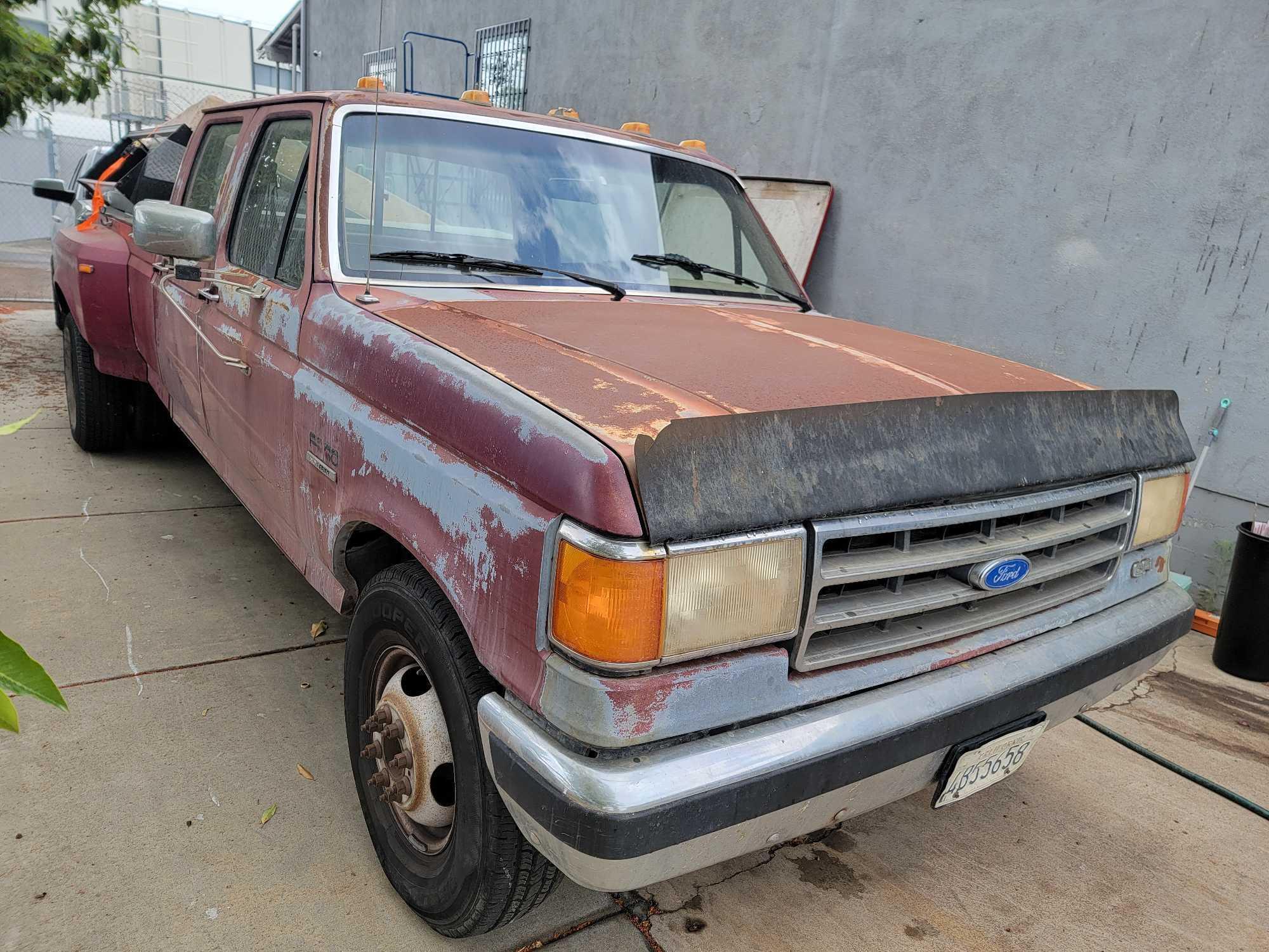 Running 1990 Ford F350 XLT Lariat Dually - Clean CA Title VIN 2FTJW35G7LCA51308