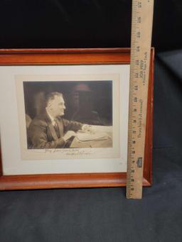 Framed photo of Franklin D. Roosevelt Signed not authenticated