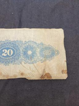 Set of 2 Rare State of Louisiana Civil War Era Confederate Obsolete Notes