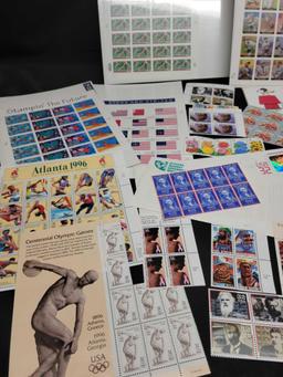 Stamp sheets 90s and 2000s Legends of Baseball Paul Bunyan Sierra Club space