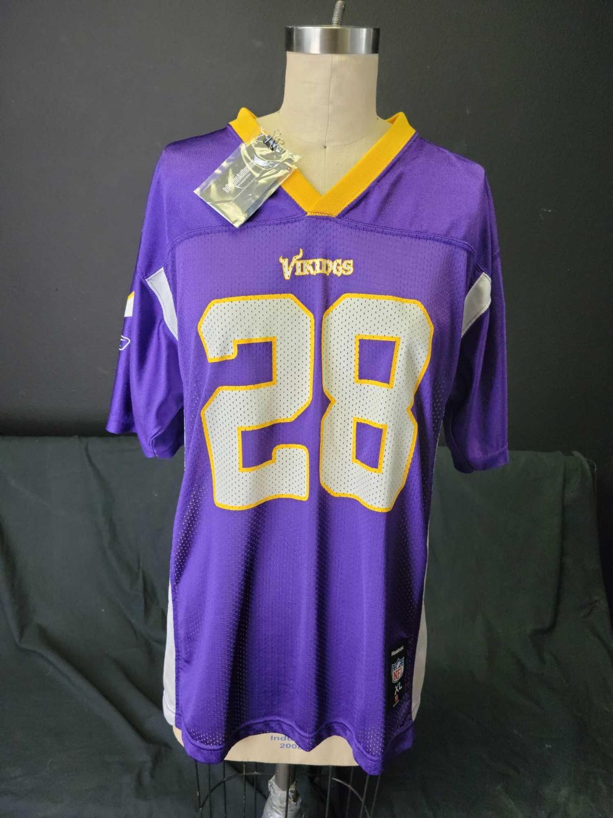 Vikings #28 Adrian Peterson Signed Jersey