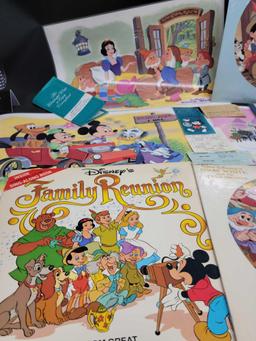 Vintage Disney Placemats pins Wall hangings records tickets movie posters