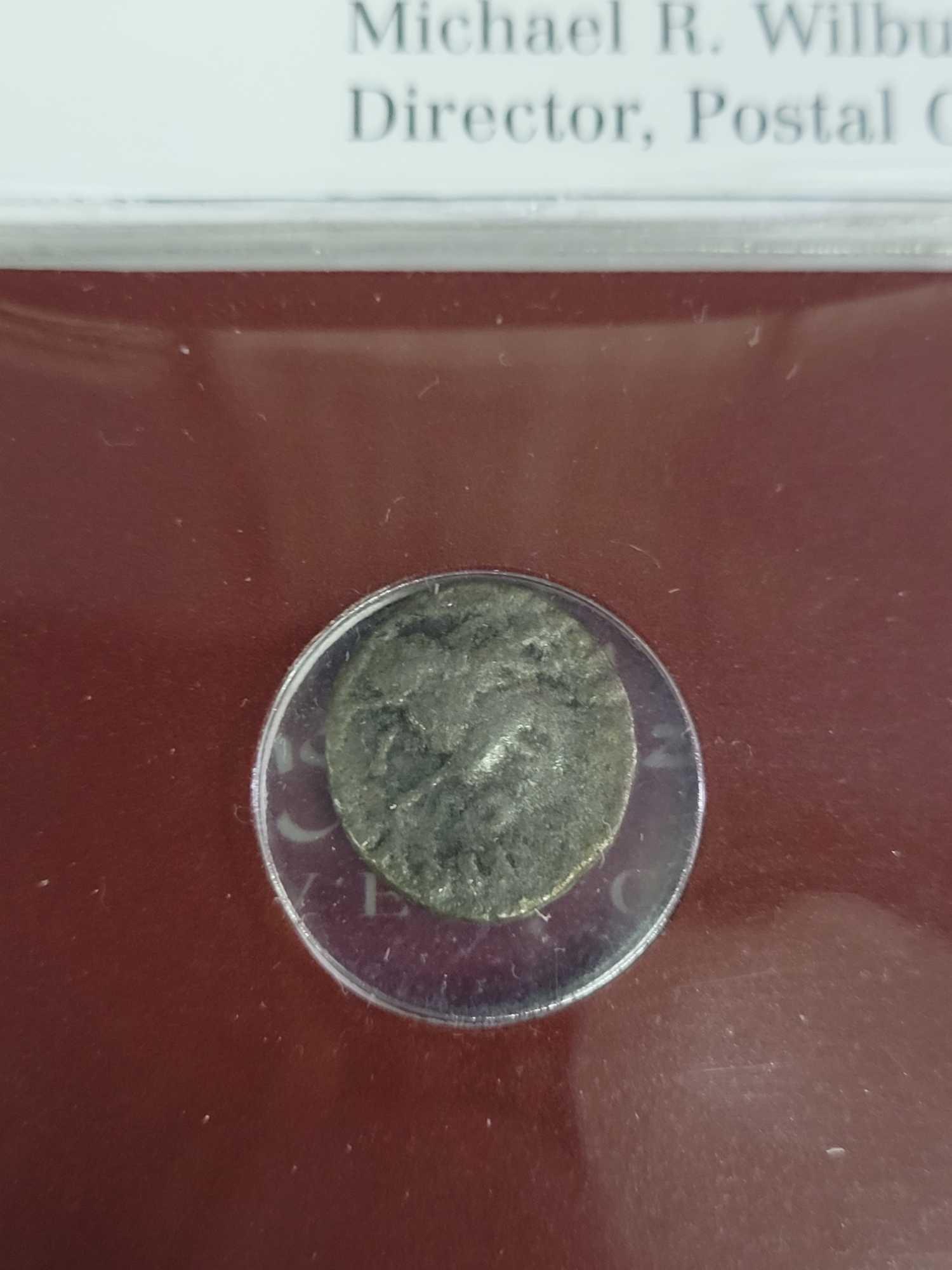 King Azes II 35 BC to 10 AD 2,000 Year-Old Ancient Silver Coin in a Commemorative Album