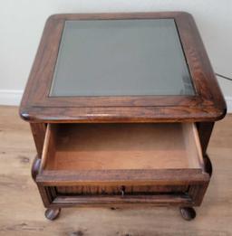 Wood and Glass end table