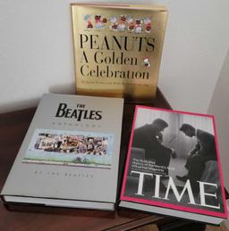 Coffee table books The Beatles Anthology Time peanuts A Golden Celebration