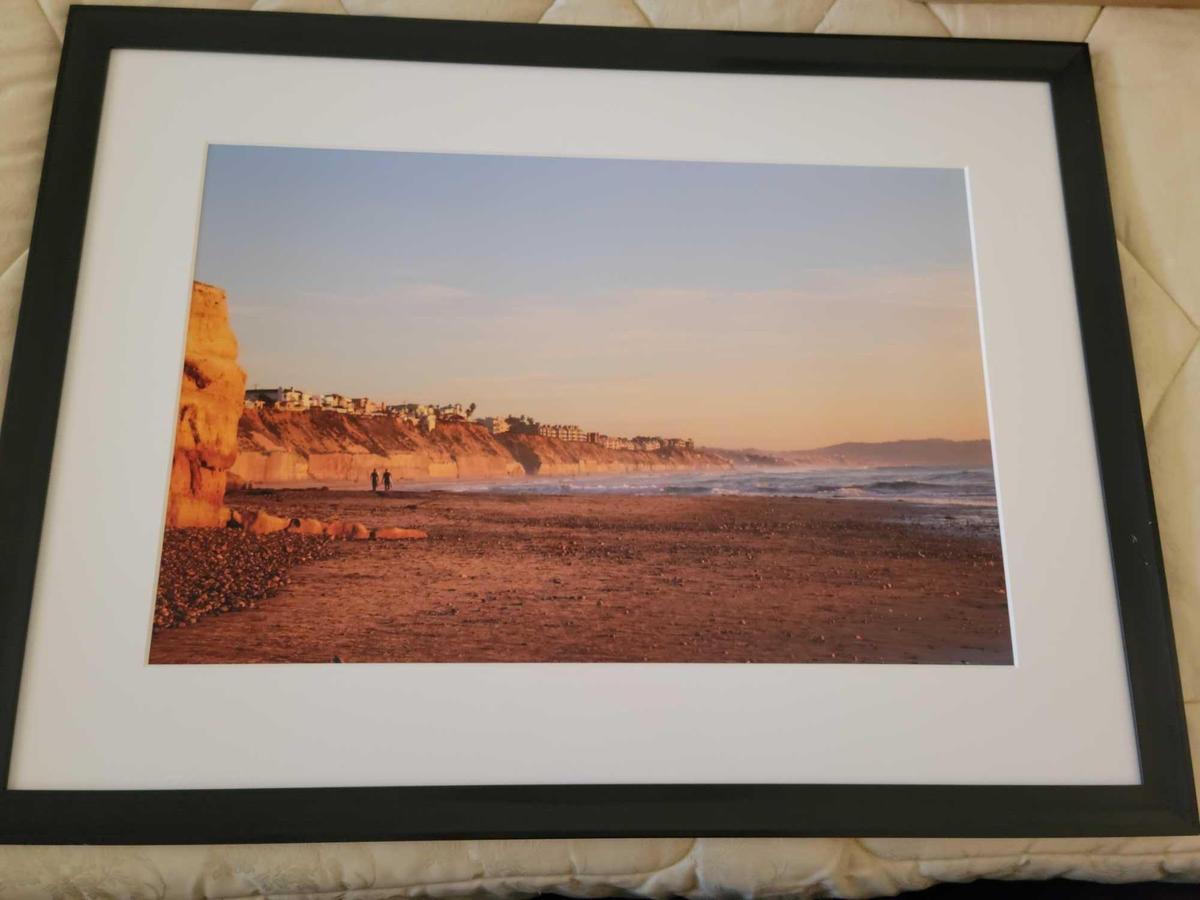 Framed print of Coastline 40 x 30 in