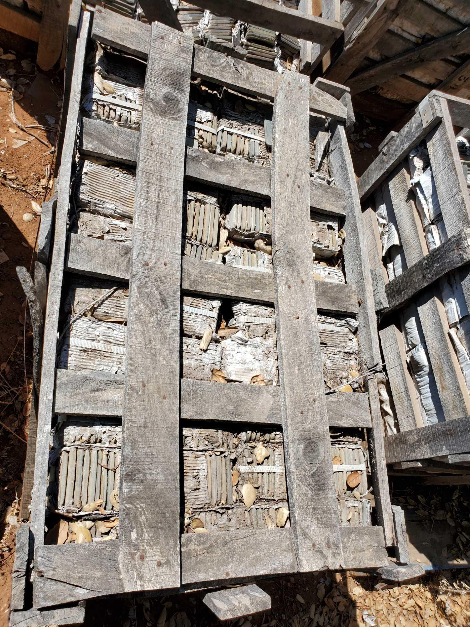 Pallet of 4 in x 4 in Smooth Grey Stone Tiles