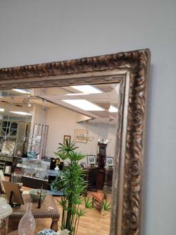 Framed Beveled mirror Lg Metal planter