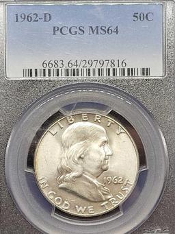 PCGS 1962-D MS64 Franklin Half