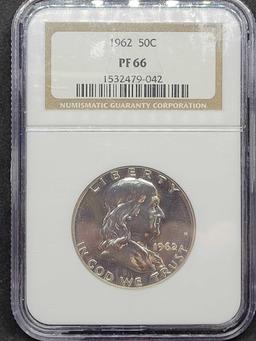 NGC 1962 PF66 Super Gem Proof Franklin Half