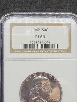 NGC 1962 PF66 Super Gem Proof Franklin Half