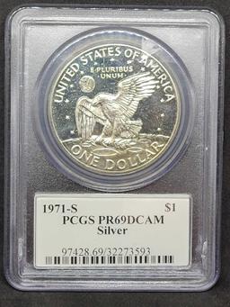 1971-S PCGS PR69DCAM Silver Eisenhower Dollar 40th Anniversary Proof Ike