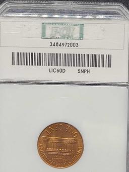 Incredibly Rare 1960-D PCI MS65 Red Double Die Obverse Lincoln Cent D/D and Small Date Over Large Da