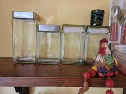 Canisters Silverware Rooster