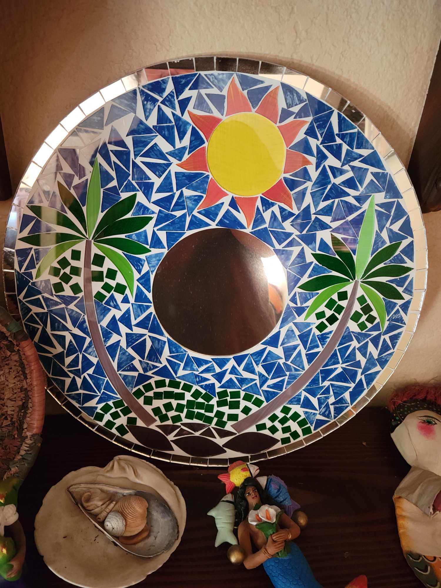 Gullermina handmade Mermaids Tiled mirror